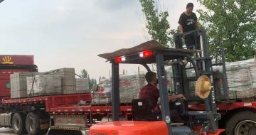 定西 黄金麻冰裂纹，地铺石装车