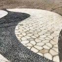 定西 黄金麻冰裂纹地铺石工地铺装案例