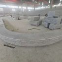 定西 芝麻白异形坐凳，自然面光面弧形加工