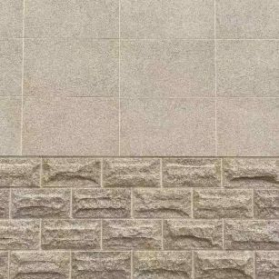 定西 黄金麻自然面蘑菇石配荔枝面干挂