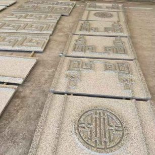 定西 白麻花岗岩外墙立面雕刻板