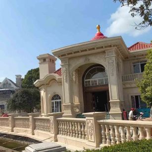 定西 黄金麻花岗岩欧式别墅