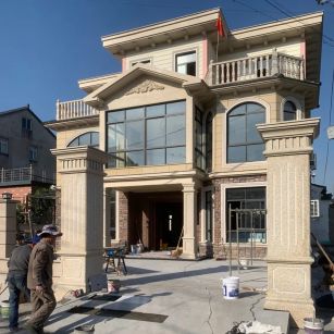 定西 黄金麻花岗岩荔枝面别墅外墙干挂私家专属