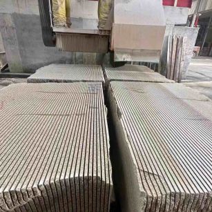 定西 车间生产日常，黄金麻白麻花岗岩