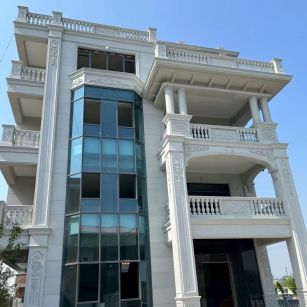 定西 白麻花岗岩别墅外墙干挂效果展示