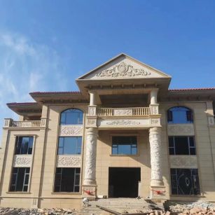 定西 黄金麻花岗岩别墅外墙干挂