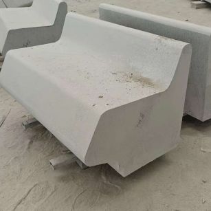 定西 芝麻白花岗岩异形坐凳，石凳