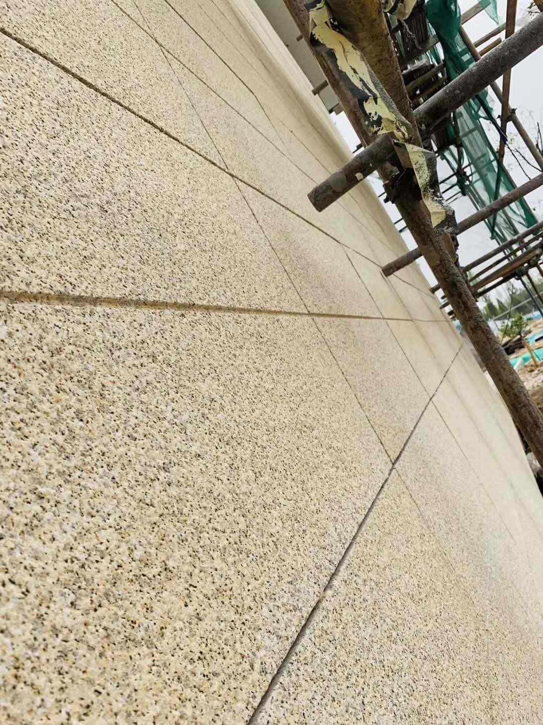 定西 黄金麻花岗岩荔枝面外墙干挂石材效果示例