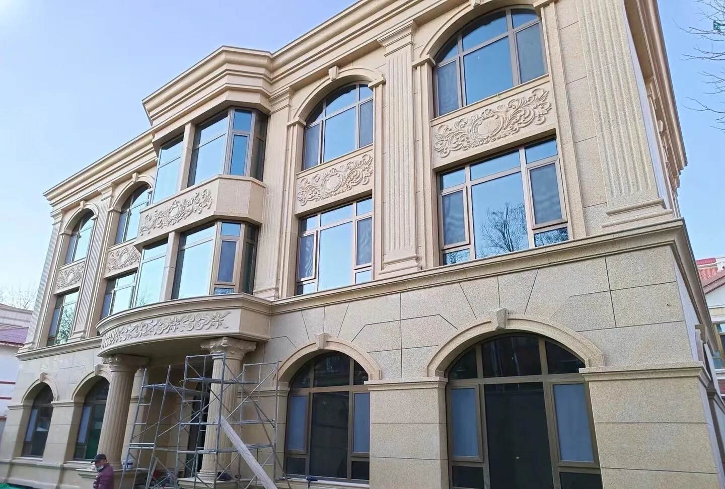 定西 黄金麻花岗岩别墅外墙干挂