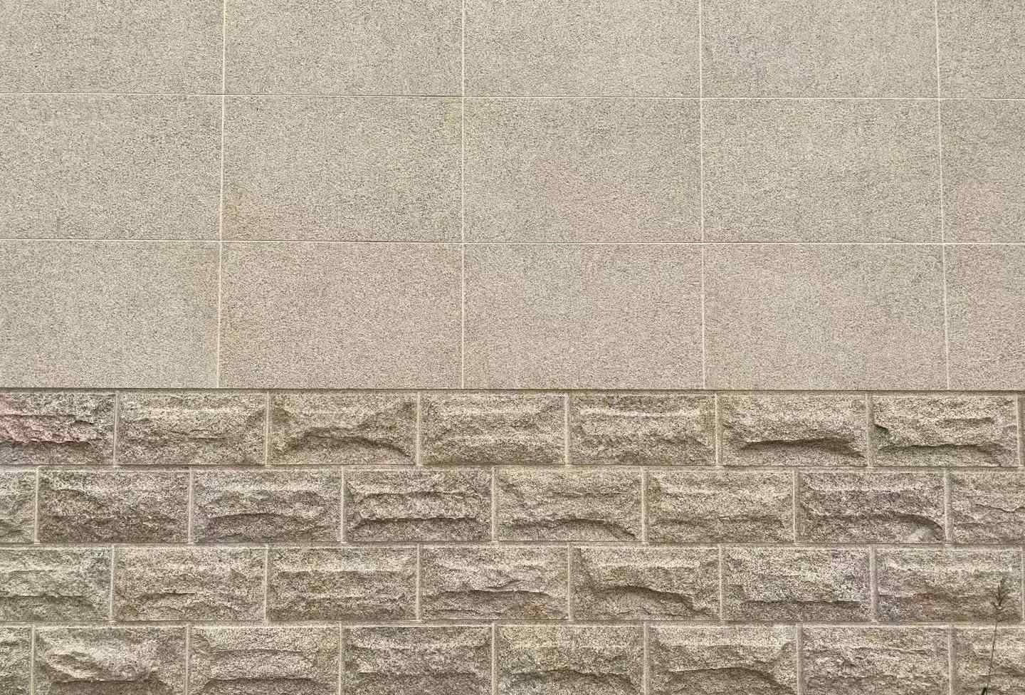 定西 黄金麻自然面蘑菇石配荔枝面干挂