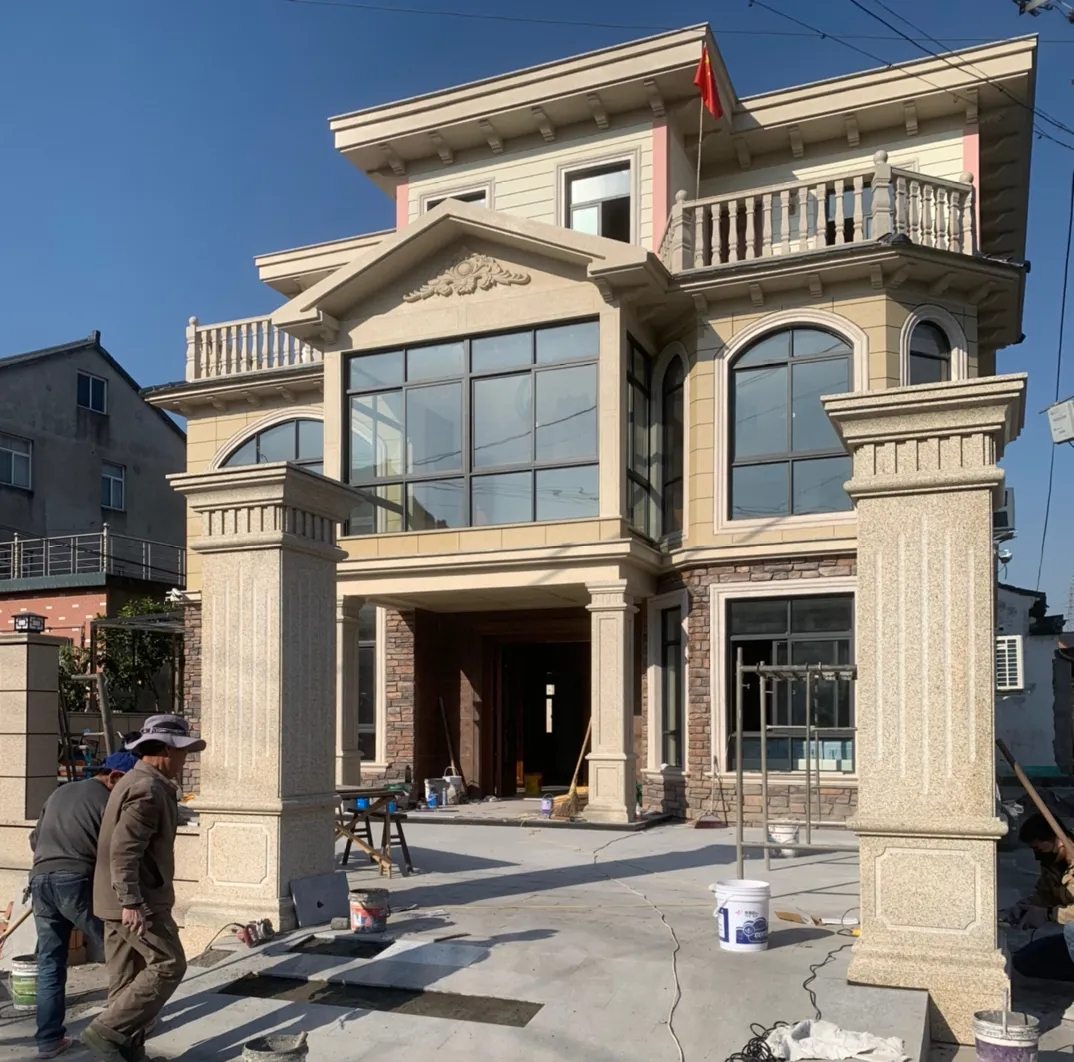 定西 黄金麻花岗岩荔枝面别墅外墙干挂私家专属