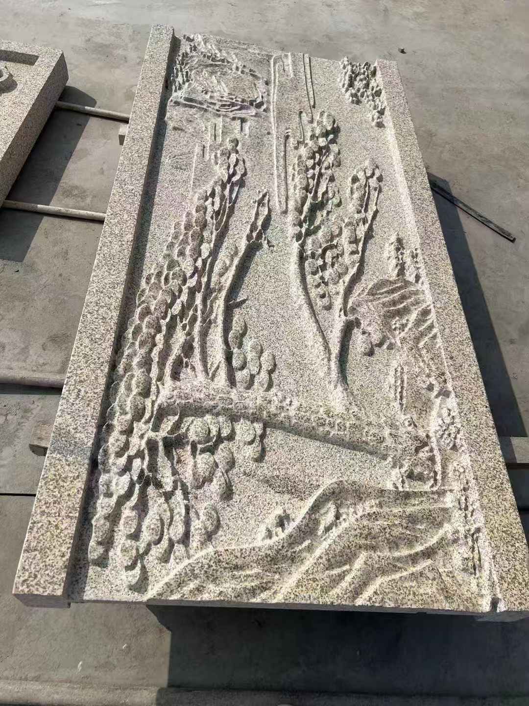 定西 黄金麻雕刻板浮雕迎客松